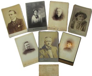 Lot Of 7! Vintage CABINET CARD Style Photographic Images, SKALNIK, ALFRED ELLIS & WALERY, Approx 6.5' X 4'