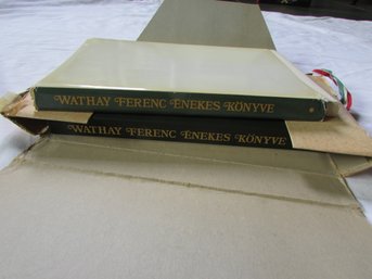 Vintage Two 2 Book Set, WATHAY FERENC ENEKES KONYVE, Softcover, Hungarian? Appx 9' X 6.5'