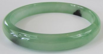 Vintage BANGLE Bracelet, Jade GREEN Color, Natural Material