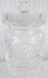 Signed WATERFORD Lead Crystal, HONEY JAR With Lid, Appx 5' Tall