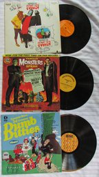 Lot Of 3! Vintage VINYL Record Albums, 'DUMB DITTIES,' 'FAMOUS MONSTERS SPEAK' & 'GROOVIE GOOLIES'