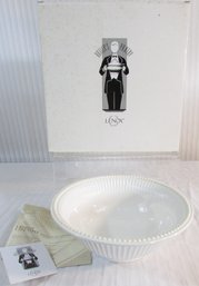 NIB! Signed LENOX, BUTLERS PANTRY Pattern, Small Serving BOWL, White Base, Appx 9.75' Diameter