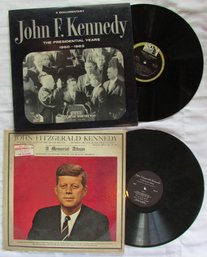 Lot Of 2! Vintage VINYL Record Albums, JOHN F. KENNEDY
