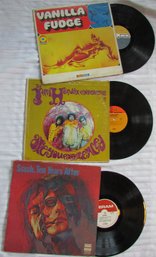 Lot Of 3! Vintage VINYL Record Albums, VANILLA FUDGE, JIMI HENDRIX, DERAM