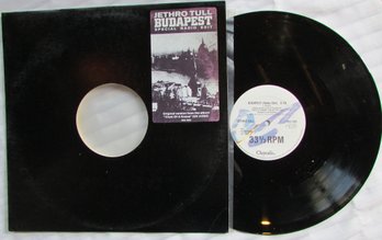 PROMOTIONAL COPY, Vintage VINYL Record Album, JETHRO TULL, 'BUDAPEST,' CHRYSALIS Records, Circa 1988