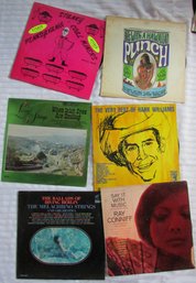 Lot Of 6! Vintage VINYL Record Albums, RAY CONIFF, HANK WILLIAMS, IRVING BERLIN