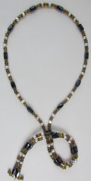 Contemporary Single Strand NECKLACE, Beaded LARIAT Style, MAGNETIC, Approximately 32' Length
