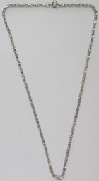 Vintage Chain NECKLACE, TWIST Design, Approximately 18' Length, Sterling .925 Silver