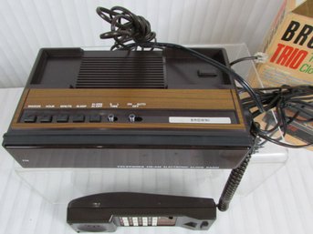 Vintage BROWNI Brand, AM/FM Digital CLOCK RADIO With Telephone, PTR-88 Model