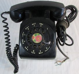 Vintage BELL SYSTEM - WESTERN ELECTRIC Brand, ROTARY DIAL Telephone, BLACK Color
