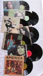 Lot Of 7! Vintage VINYL Record Albums, Includes JAMES TAYLOR, ERIC ANDERSEN, AMERICA