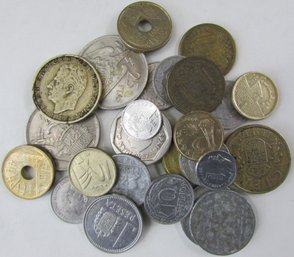 LOT Of 25 Coins! Authentic SPAIN Issue, Mixed Denomination & Mixed Dates, Discontinued