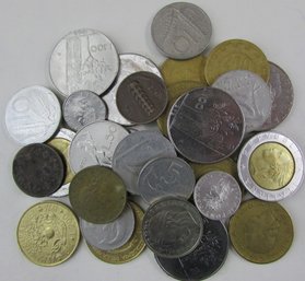 LOT Of 30 Coins! Authentic ITALY Issue, Mixed Denomination & Mixed Dates, Discontinued