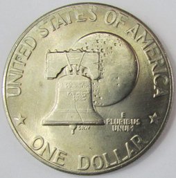 Authentic 1976P EISENHOWER DOLLAR $1.00, Bicentennial Commemorative, Clad Content, Discontinued United States