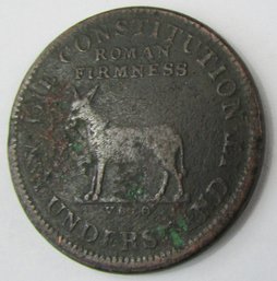 Authentic ANDREW JACKSON Token, Hard Times: 'THE CONSTITUTION AS I UNDERSTAND IT'