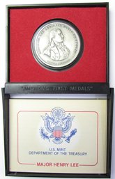 Authentic AMERICA'S FIRST MEDALS Commemorative Medal, Major HENRY LEE, $1 Size, Pewter