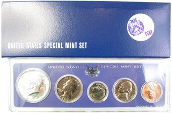 SET 5 COINS! Authentic 1967P SPECIAL MINT SET, Uncirculated, Philadelphia Mint, 40 Percent SILVER Kennedy Half