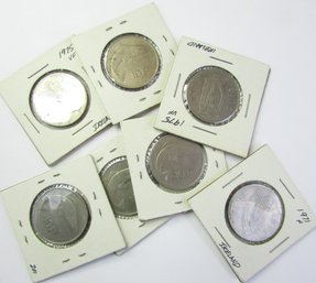 Set 7 Coins! Authentic IRELAND Issue, Mixed Dates, Ten 10 Pence Denomination, Nickel Content, Discontinued