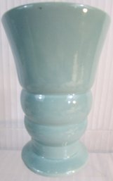 Vintage AMERICAN Art Pottery, Flared Shape, Gloss AQUA BLUE Glaze,  Approx 8,' USA