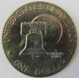 Authentic 1976P EISENHOWER DOLLAR $1.00, Bicentennial Commemorative, Clad Content, Discontinued United States