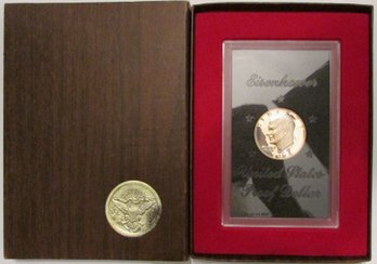 Authentic 1974S EISENHOWER Dollar $1.00, PROOF San Francisco Mint, 40 Percent Silver, Discontinued Design