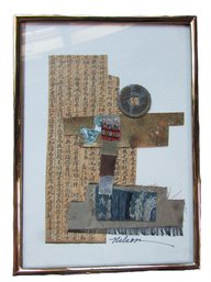 Signed JO NELSON Original, Dimensional MIXED MEDIA Art Assemblage, Petite, Approx 7' X 5' Framed