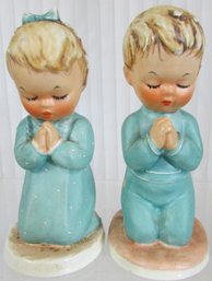 Set Of 2! Vintage GOEBEL HUMMEL Figurines, Hand Painted, 'BLESS US ALL' & 'CHILDS PRAYER,' Detailed, Appx 5.5'