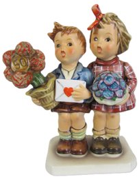 Vintage GOEBEL HUMMEL Figurine, 'LOVE LIVES ON,' 5Oth Anniversary Issue, Hand Painted, Appx 6'