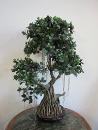 Vintage Accent Greenery, Faux BONSAI Naturalistic Tree, Appx 44' Tall