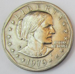 Authentic 1979P SUSAN B. ANTHONY Dollar $1.00, PHILADELPHIA Mint, Copper Nickel Composition, Discontinued