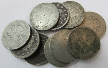 SET Of 10 COINS! Authentic Mixed Or No Date, 'v' Victory LIBERTY NICKELS $.05, United States