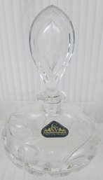 Vintage CRYSTAL WORKS Brand, PERFUME BOTTLE With STOPPER, Lead Crystal, Made In West Germany, Appx 6'