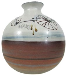 Signed SUSANAH ESPINOSA, Hand Made Studio Pottery, Bulbous Flower VASE, MCM Figures, Appx 5' Tall