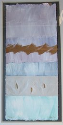 Original JOY LOUNSBURY, Mixed Media On Paper, 'ARABESQUE,' Approx 44' X 24,' Nicely Framed