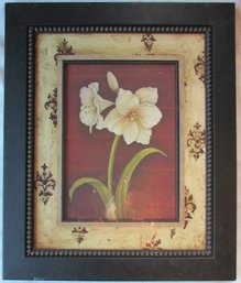 Vintage REGINA - ANDREW Art In Motion Print, 'GARNET AMARYLLIS,' Approx 21' X 25,' Nicely Framed