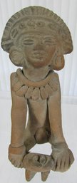 Vintage FIGURE, Pre-columbian Style, Appears Handmade, Unknown Origin, Approx 5.5' Tall