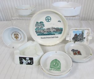 Lot Of 5 Pieces! Vintage ASH TRAYS, Includes ADVERTISING & Tourist Novelties