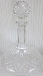 Vintage WATERFORD Brand, Lead Crystal SHIP'S DECANTER With Stopper, Popular LISMORE Pattern, Appx 10' Tall