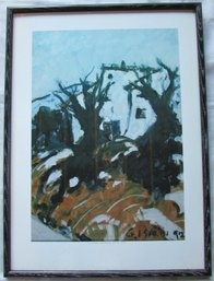 Limited Edition, Signed G ISIRDI, 'La MAISON ABANDONNEE,'  Approx 26' X 19' Size, Nicely Framed