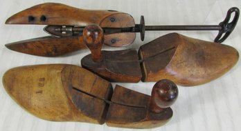 Lot Of 3 Pieces! Vintage SHOE STRETCHERS, Genuine Wood, Includes REGAL & BELCHER Brands