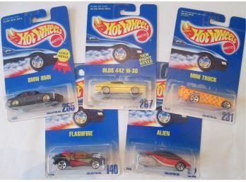 LOT Of 5! Vintage Mattel Brand HOT WHEELS CARS, New Old Stock NUMBERED SERIES