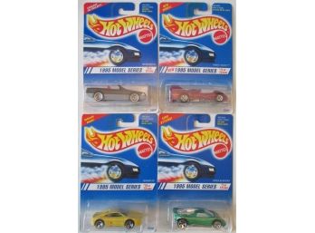 LOT Of 4! Vintage Mattel Brand HOT WHEELS CARS, New Old Stock 1995 MODEL SERIES