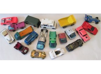 LOT Of 19! Vintage Mattel Brand HOT WHEELS Cars & Trucks, Includes Some RED LINE