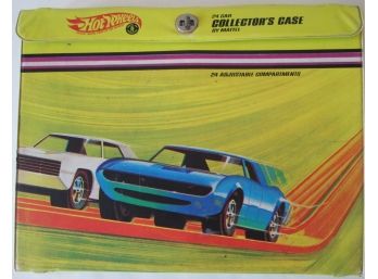 Vintage Mattel Brand HOT WHEELS COLLECTOR'S CASE, Circa 1968, Holds 24 Cars