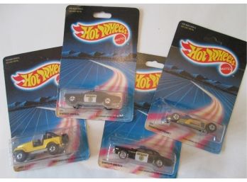 LOT Of 4! Vintage Mattel Brand HOT WHEELS CARS, New Old Stock 1987 Numbered Blue Card