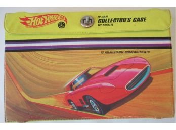 Vintage Mattel Brand HOT WHEELS COLLECTOR'S CASE, Circa 1968, Holds 12 Cars