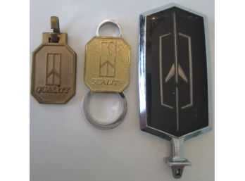 SET Of 3! Vintage OLDSMOBILE Automotive, Key Chains, Hood Ornament