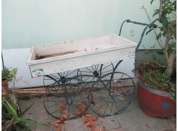 UTTERMOST Brand, Outdoor MARKET STYLE Garden Cart, Oversized Plant Tray, Wheels