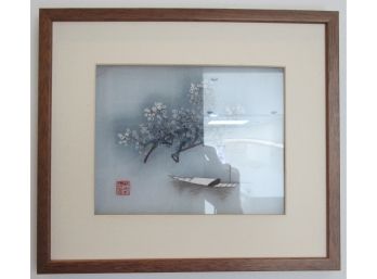 Handmade Original EMBROIDERY, Asian Inspired, 12' X 10' Size, Nicely Framed