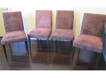 SET Of 4! Contemporary CRATE & BARREL Brand, STUDIO Side Chairs, TRUFFLE Brown, Upholstered